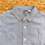 COMPLETO CAMICIA MICROFANTASIA E PANTALONE SLIM BLU