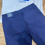 COMPLETO BAMBINO T-SHIRT "SUNNY LIFE" E PANTALONE BLU NAVY SLIM FIT
