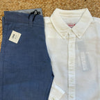 COMPLETO ELEGANTE CAMICIA E PANTALONE BLU