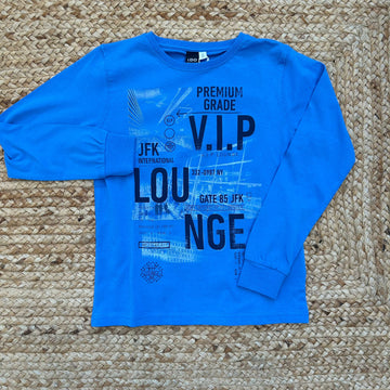 Maglia bimbo azzurra con stampa V.I.P. Lounge