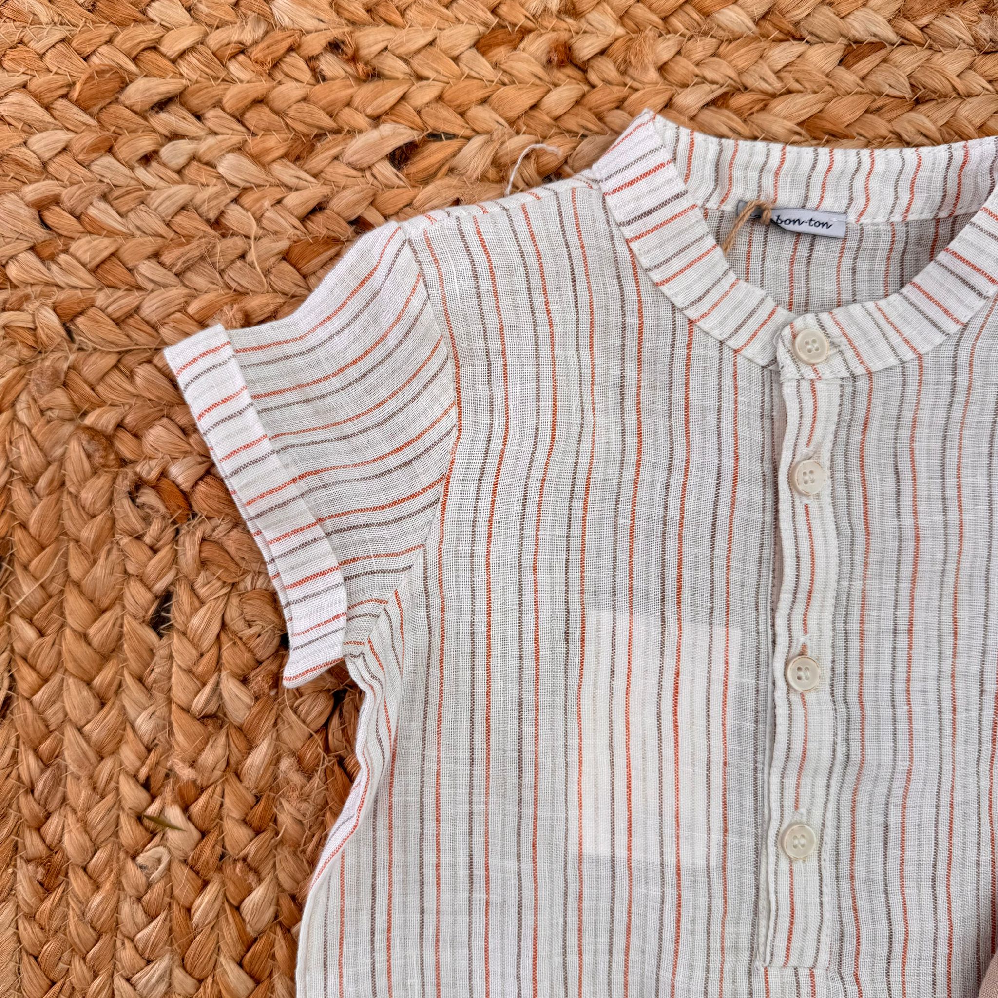 COMPLETO ESTIVO BAMBINO RIGHE E PANTALONE SAFARI