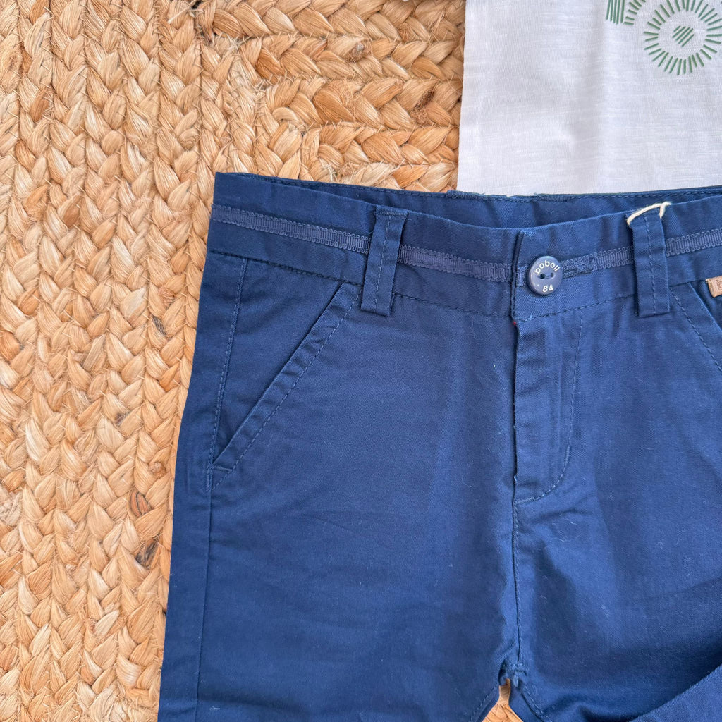 COMPLETO LOOK GLOBETROTTER BLU E BIANCO