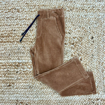 Pantalone bimbo velluto color cammello