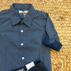 COMPLETO NAVY GEOMETRICO ELEGANTE