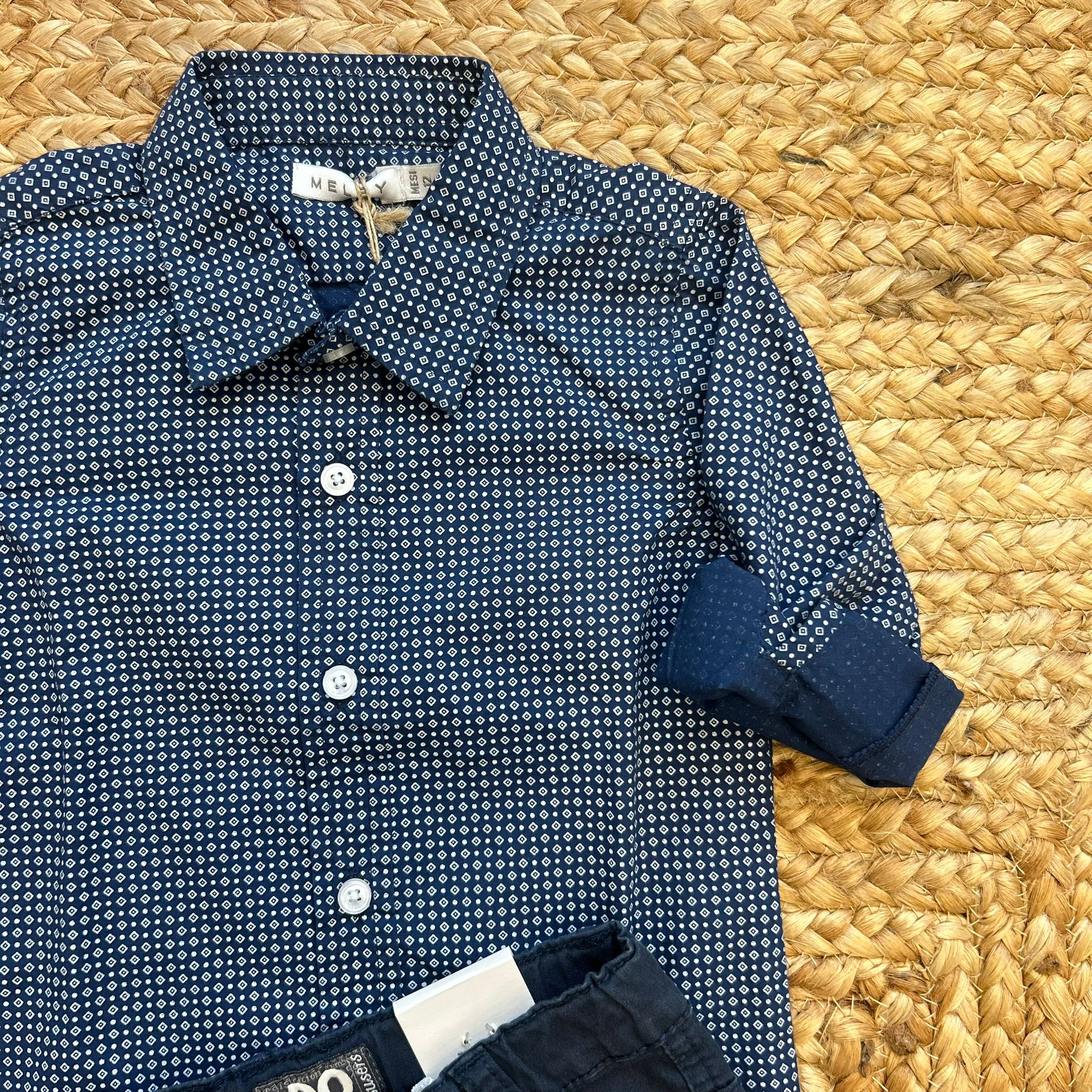 COMPLETO NAVY GEOMETRICO ELEGANTE