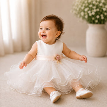 Abito per battesimo in tulle