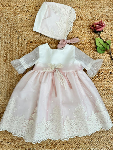 abito battesimo bimba, abito cerimonia bimba, vestito battesimo bimba, abbigliamento cerimonia bambina, vestito tulle bambina, abito elegante bambina, Belli e Monelli.