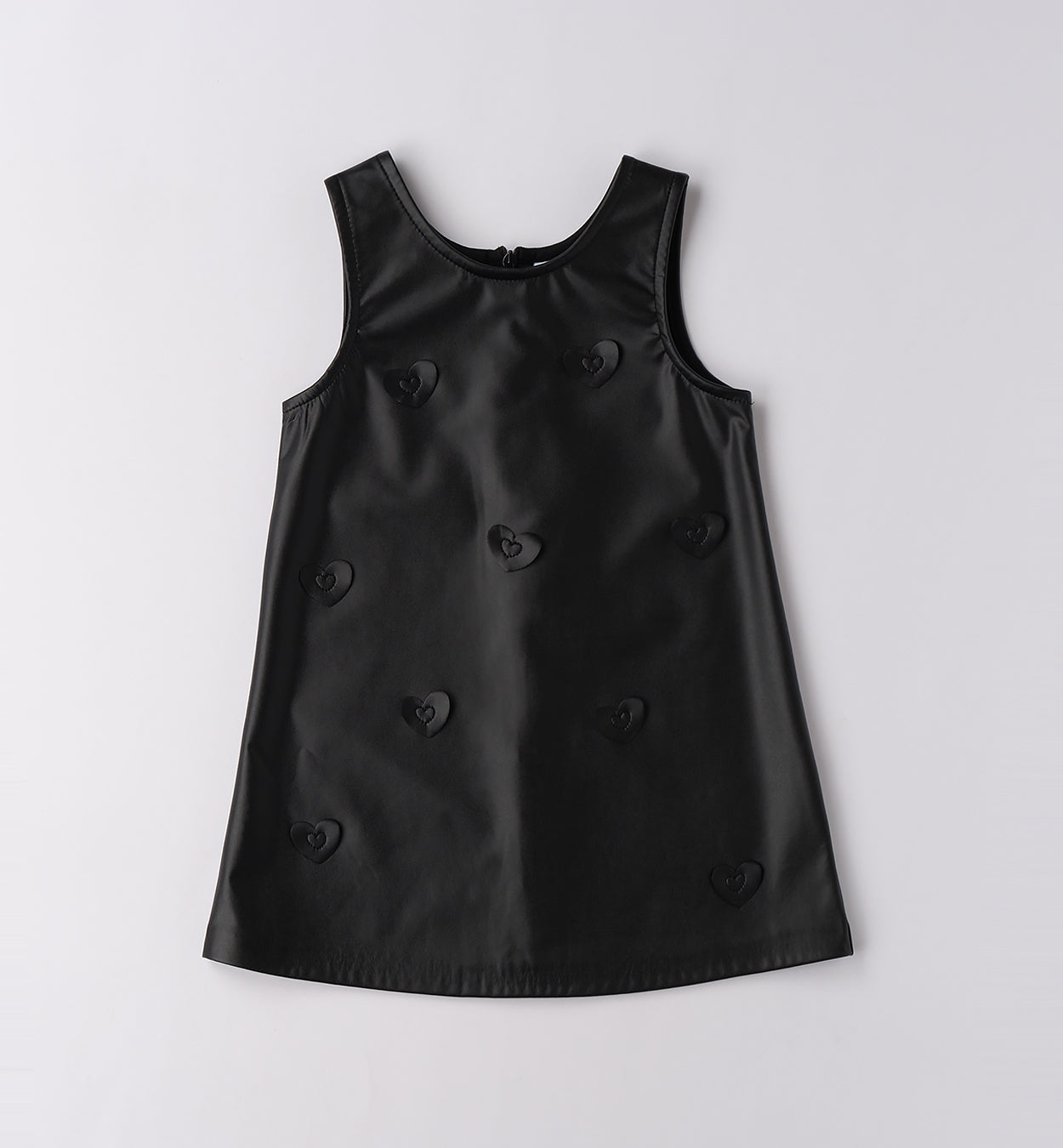 Abito bambina con maglia panna a costine e abito nero elegante