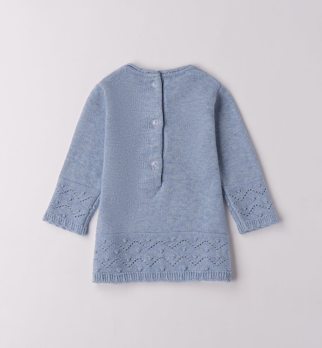 Abito bimba azzurro caldo cotone retro con bottoncini