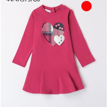 Abito con cuore, Abbigliamento bimba, Abito bimba, Abito, Belli e Monelli, Vestito elegante, Bambina, Moda bimba, Collezione bambina, Tessuto morbido.