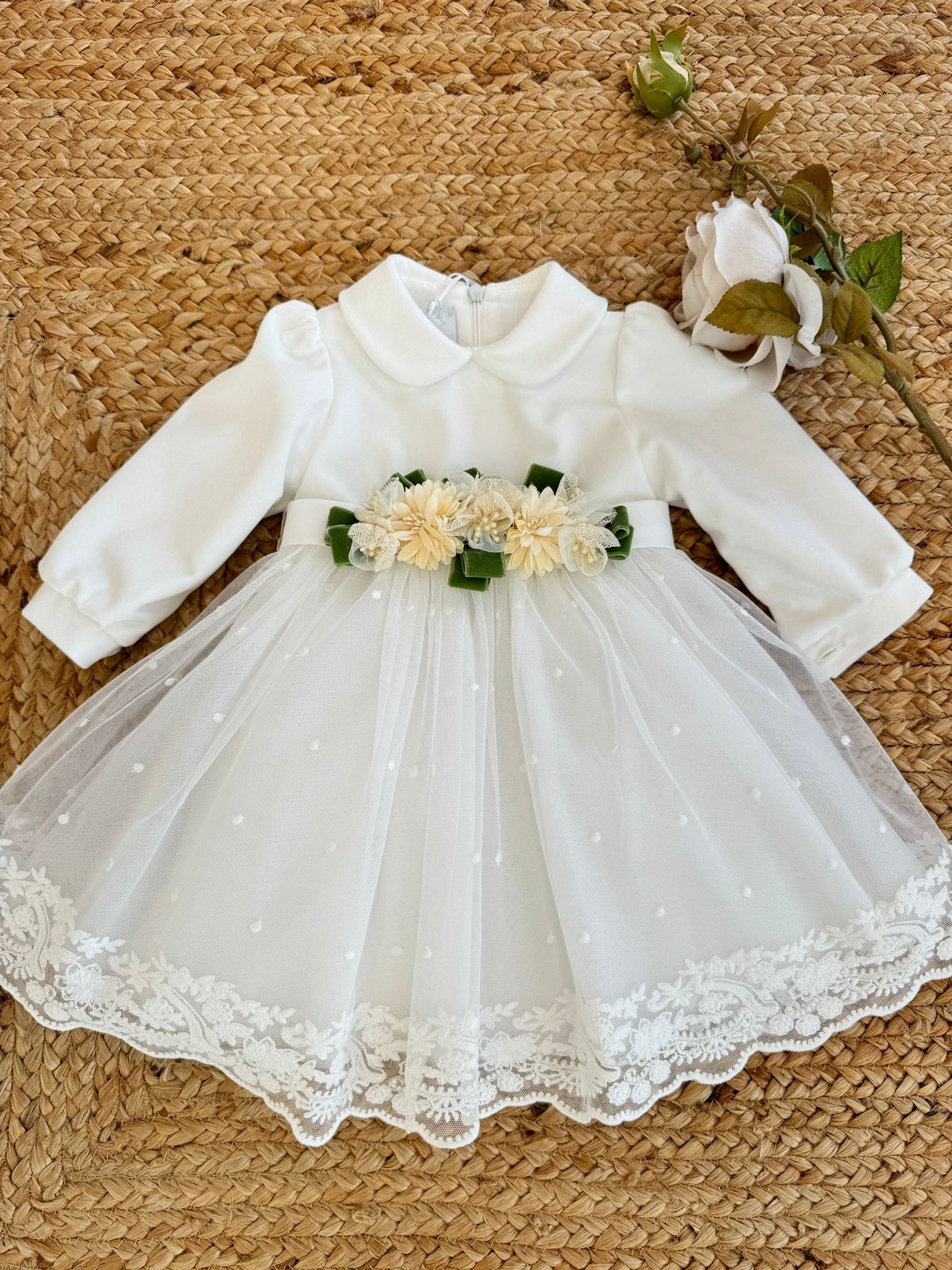 abito battesimo bimba, abito cerimonia bimba, vestito battesimo bimba, abbigliamento cerimonia bambina, vestito tulle bambina, abito elegante bambina, Belli e Monelli.