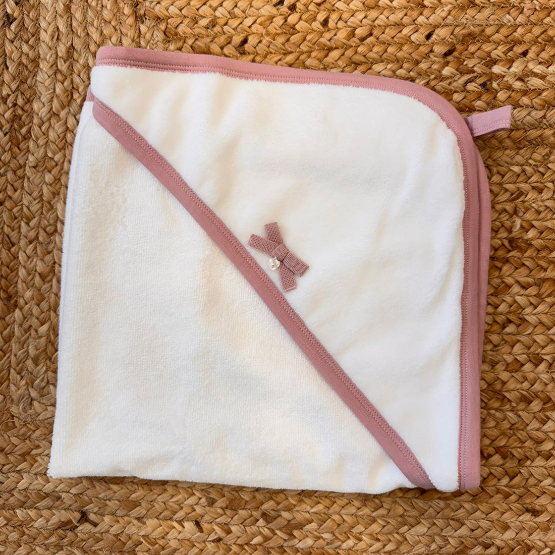 Coordinato uscita clinica neonata 7 pezzi in caldo cotone e ciniglia rosa
