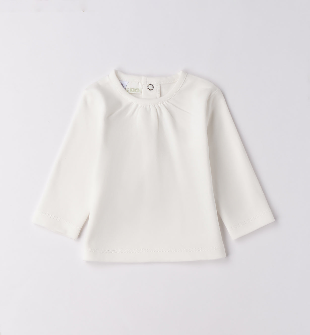 Blusa bianca a manica lunga neonata