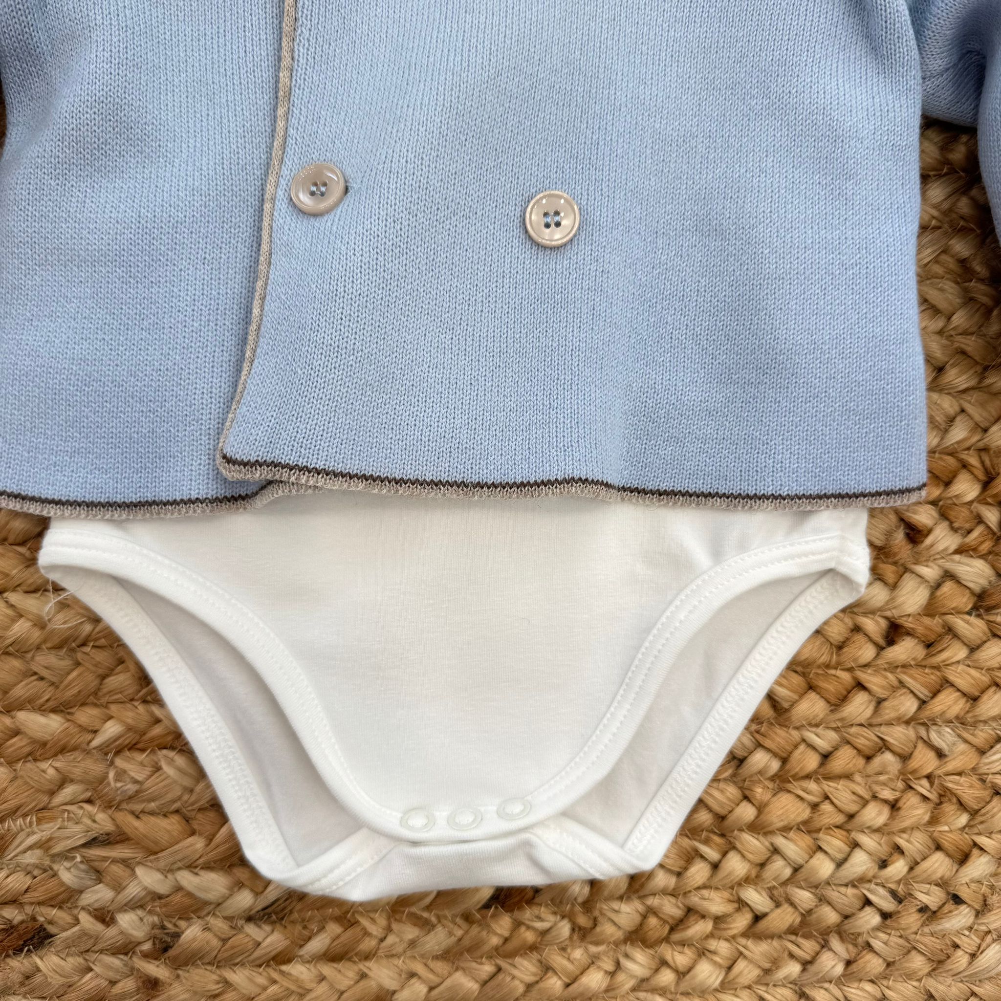 Body bianco abbinato completo battesimo bimbo