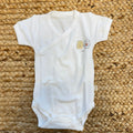 Body neonato unisex bianco in bamboo con stampa orsetti