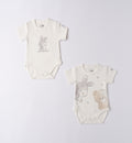 Body unisex caldo cotone con coniglietto e scritta born to be loved