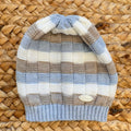 Cappellino coordinato a righe in pura lana vergine