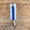 Clip portaciuccio in ciniglia blu