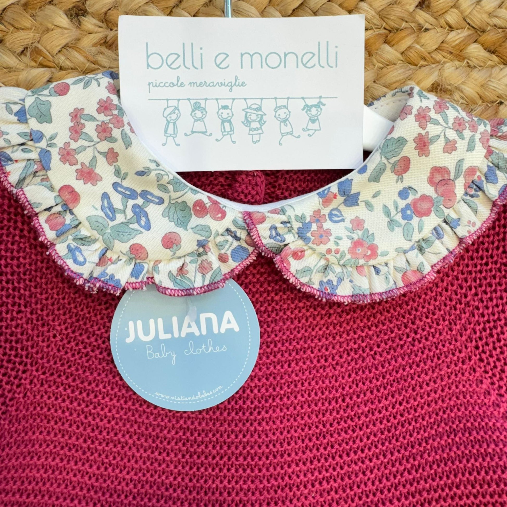 Colletto floreale coordinato abito bimba elegante