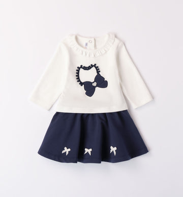 Completo bimba Minibanda, abbigliamento bimba, completo due pezzi bimba, set abbigliamento bimba 0-24 mesi, coordinato bimba 3-7 anni, outfit bimba Minibanda, abbigliamento bimba comodo, completo estivo bimba, completo cotone bimba, belli e monelli,