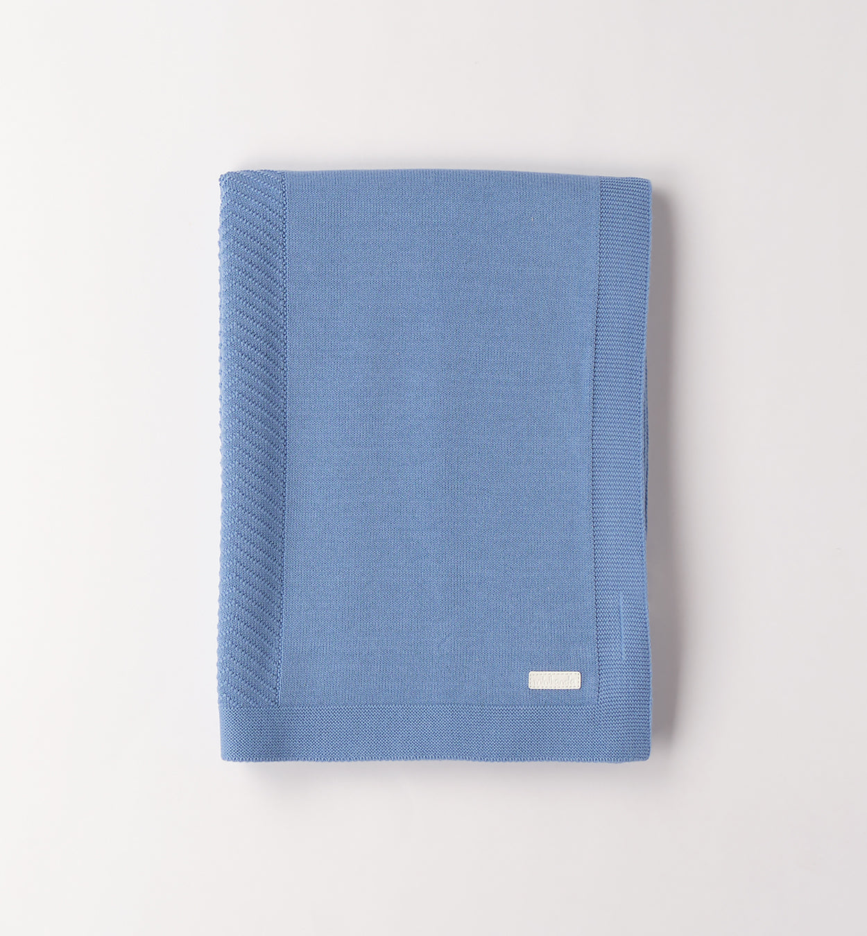 Coperta azzurra in cotone per carrozzina e culla