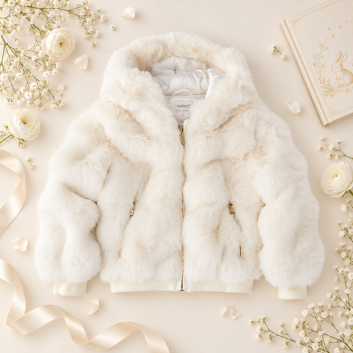 Cappotto bimba bianco latte
