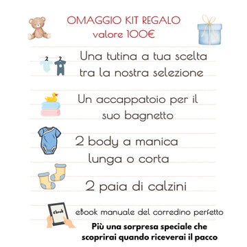 Kit Regalo Corredino – Lo ricevi in OMAGGIO con il tuo corredino! 🎁