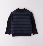 Giubbotto imbottito tessuto termico blu bambino retro