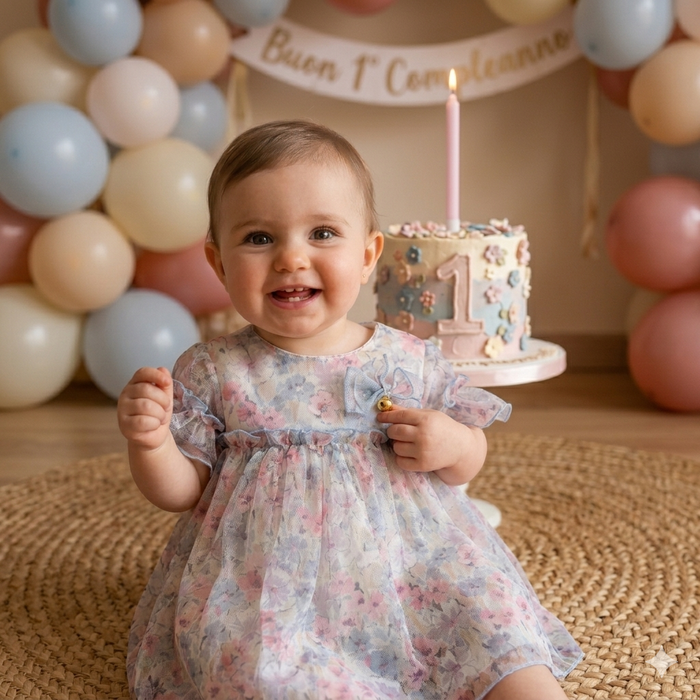 Abito elegante bimba floreale
