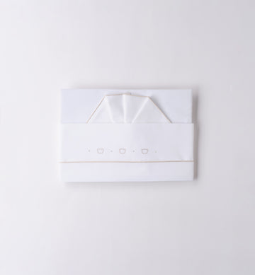 Lenzuola 100% cotone ricamate beige baby culla