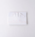 Lenzuola 100% cotone ricamate rosa baby culla