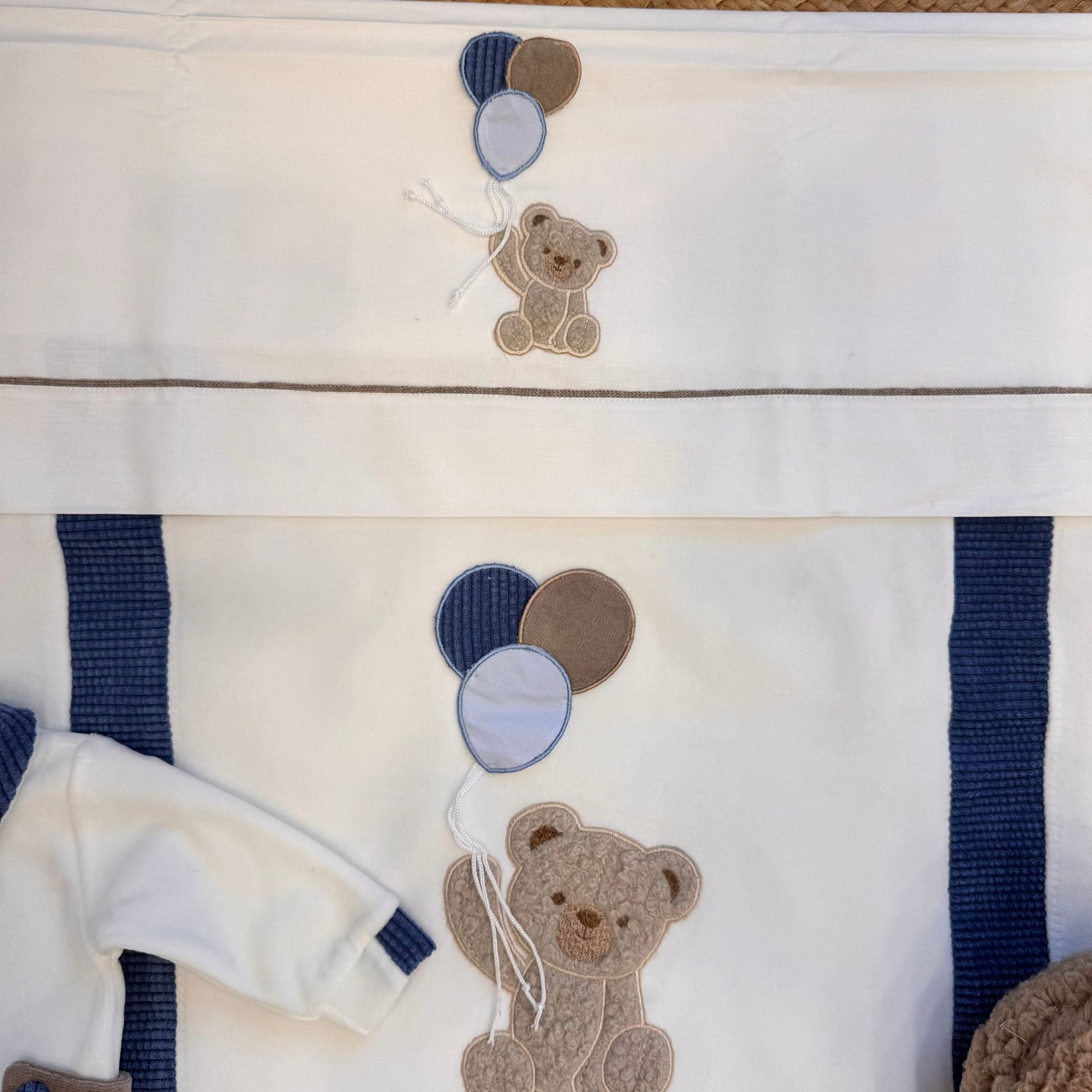 Lenzuola con orsetto e palloncini

