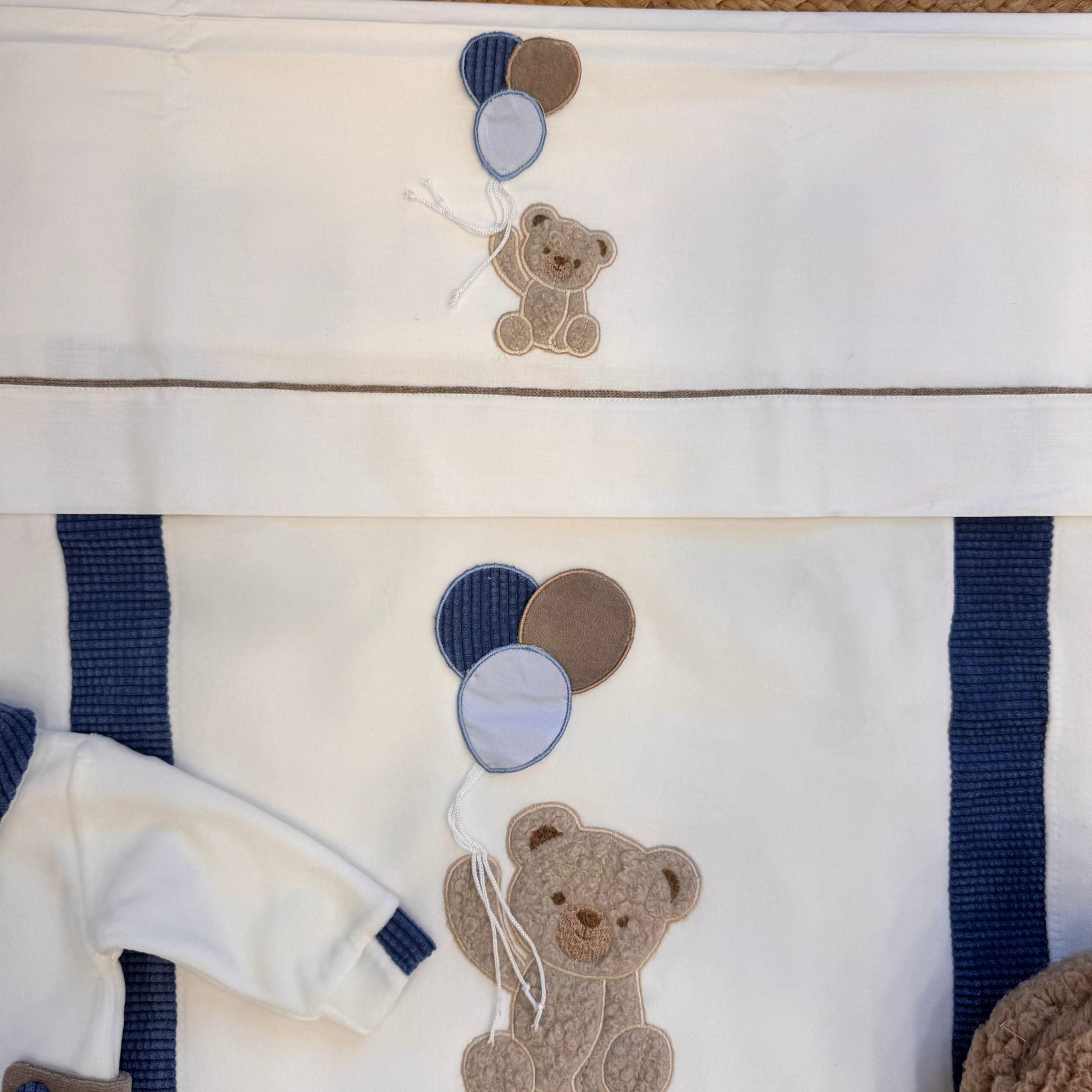 Lenzuola con orsetto e palloncini

