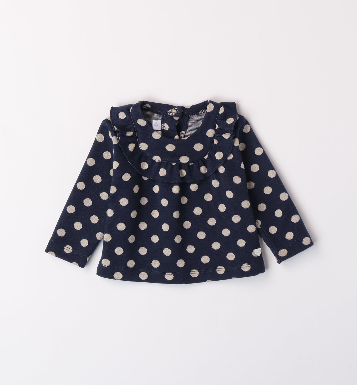 completo a pois, maglietta a pois, iDO, outfit bambina, abbigliamento bimba, completi bimba, moda bimbi, pantaloni a pois, look pratico e divertente, comfort e stile, Belli e Monelli, stile trendy.