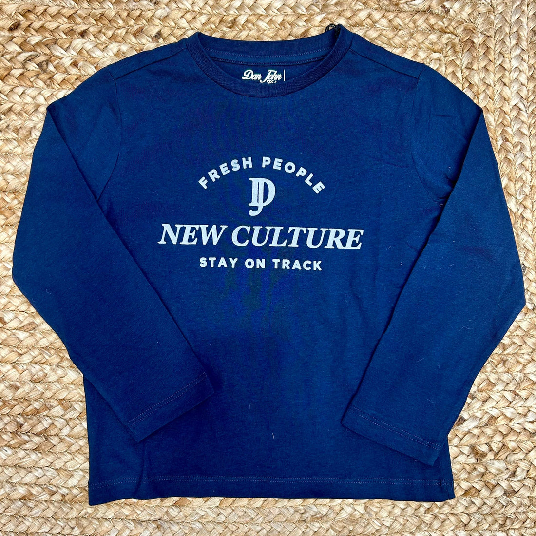 Maglia bimbo blu con stampa “New Culture”