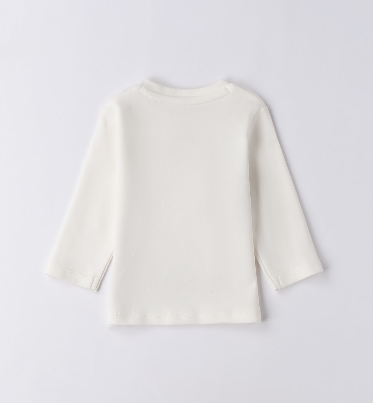 Maglia neonato in caldo cotone panna – vista posteriore