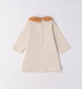 Retro abito beige neonata in caldo cotone
