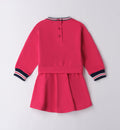 Retro abito sporty chic bambina fucsia