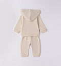 Retro tuta panna neonata due pezzi con cappuccio