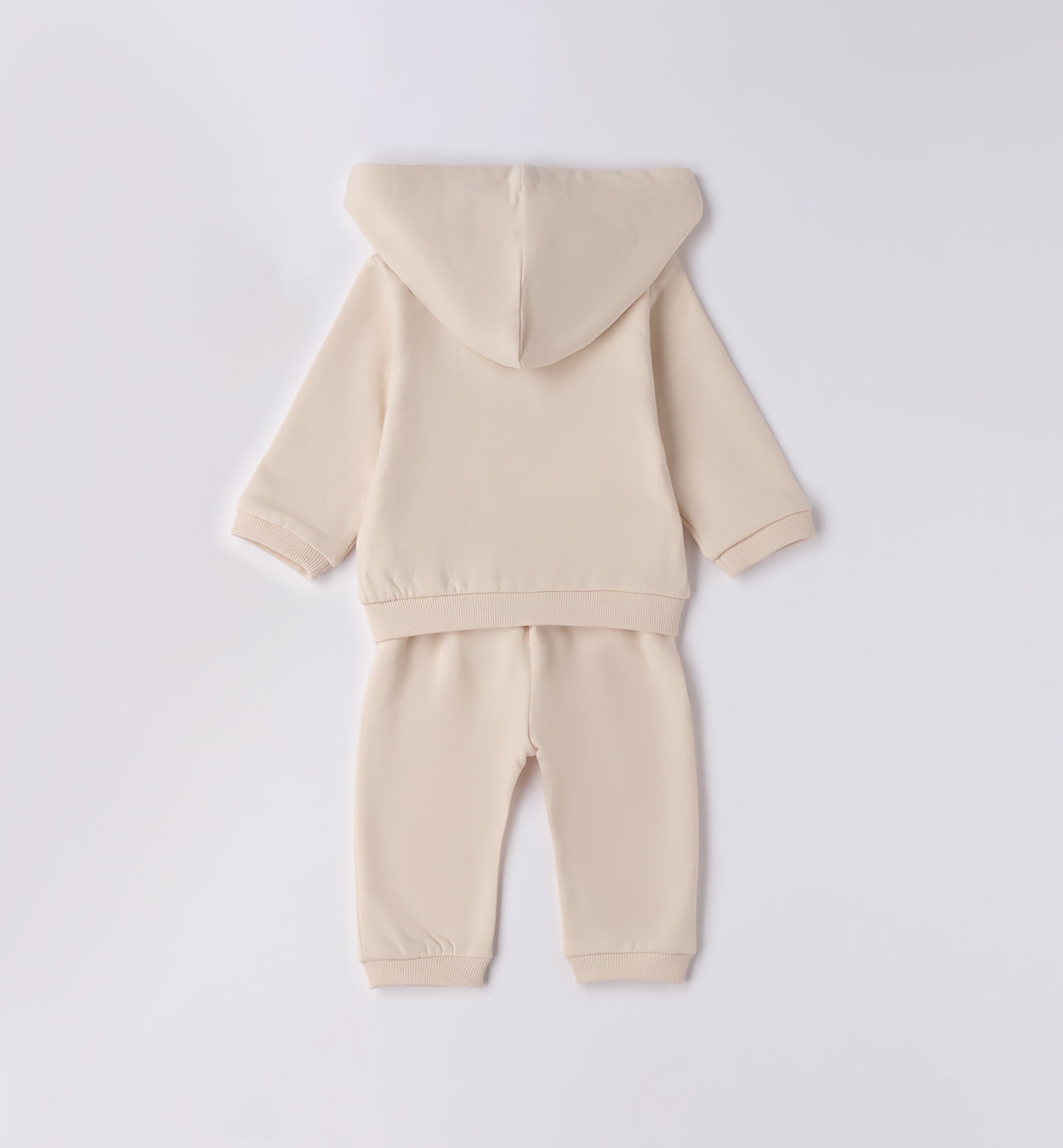 Retro tuta panna neonata due pezzi con cappuccio