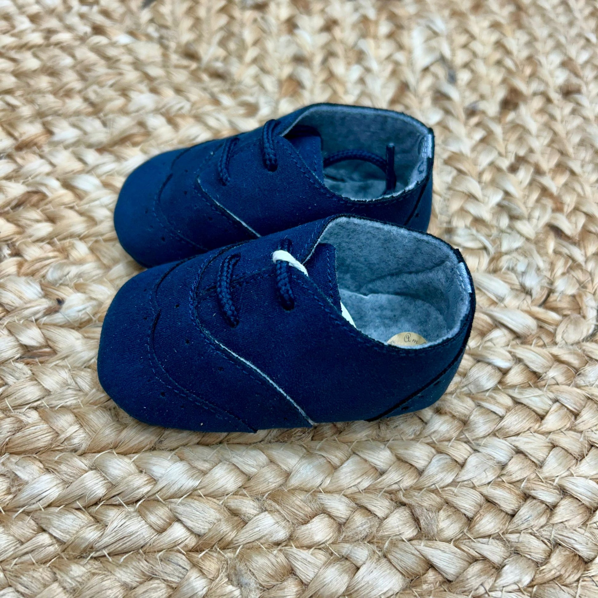 Scarpe cerimonia bimbo blu con lacci