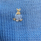 Scarpette coordinate blu con ricamo conigliett