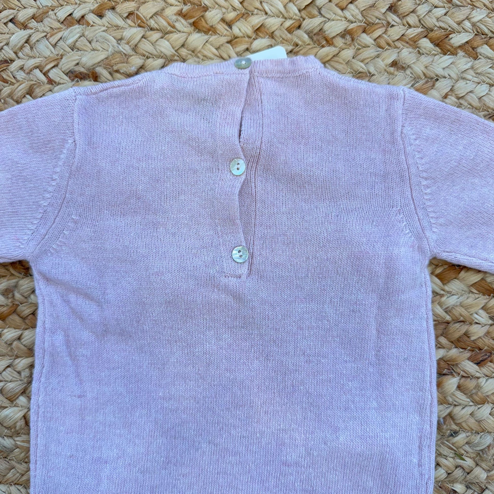 Scarpette neonata lana e cashmere rosa con fiocchi