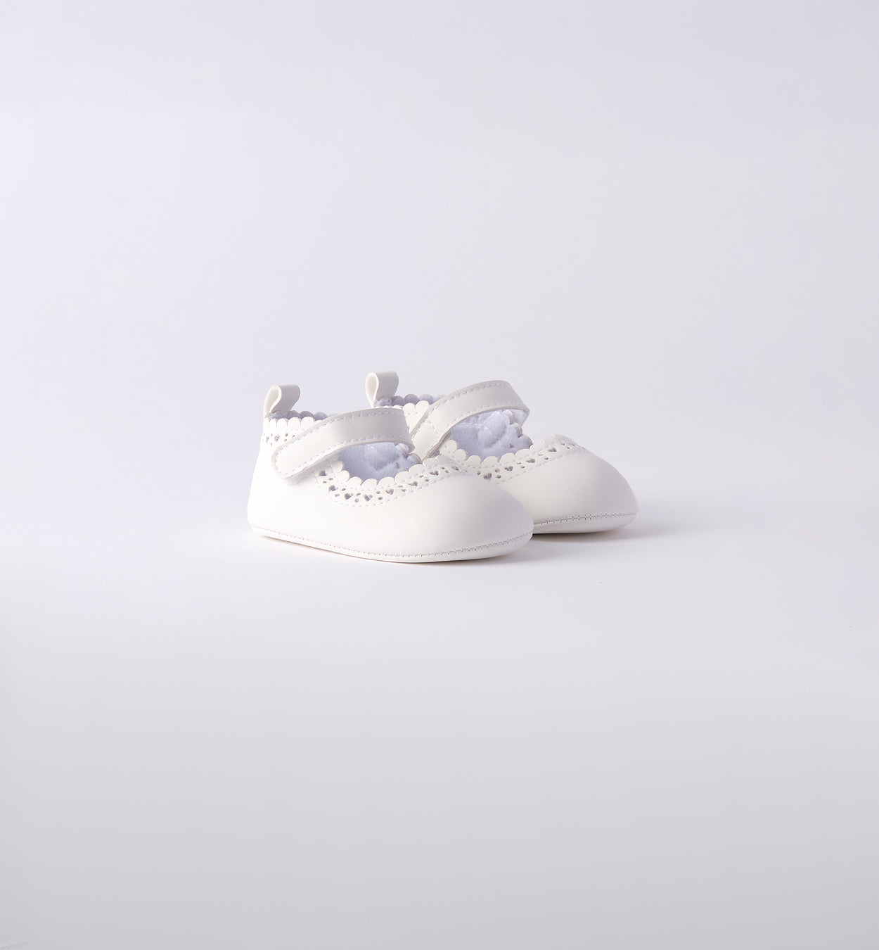 Scarpine da culla battesimo neonata ecopelle bianca eleganti –