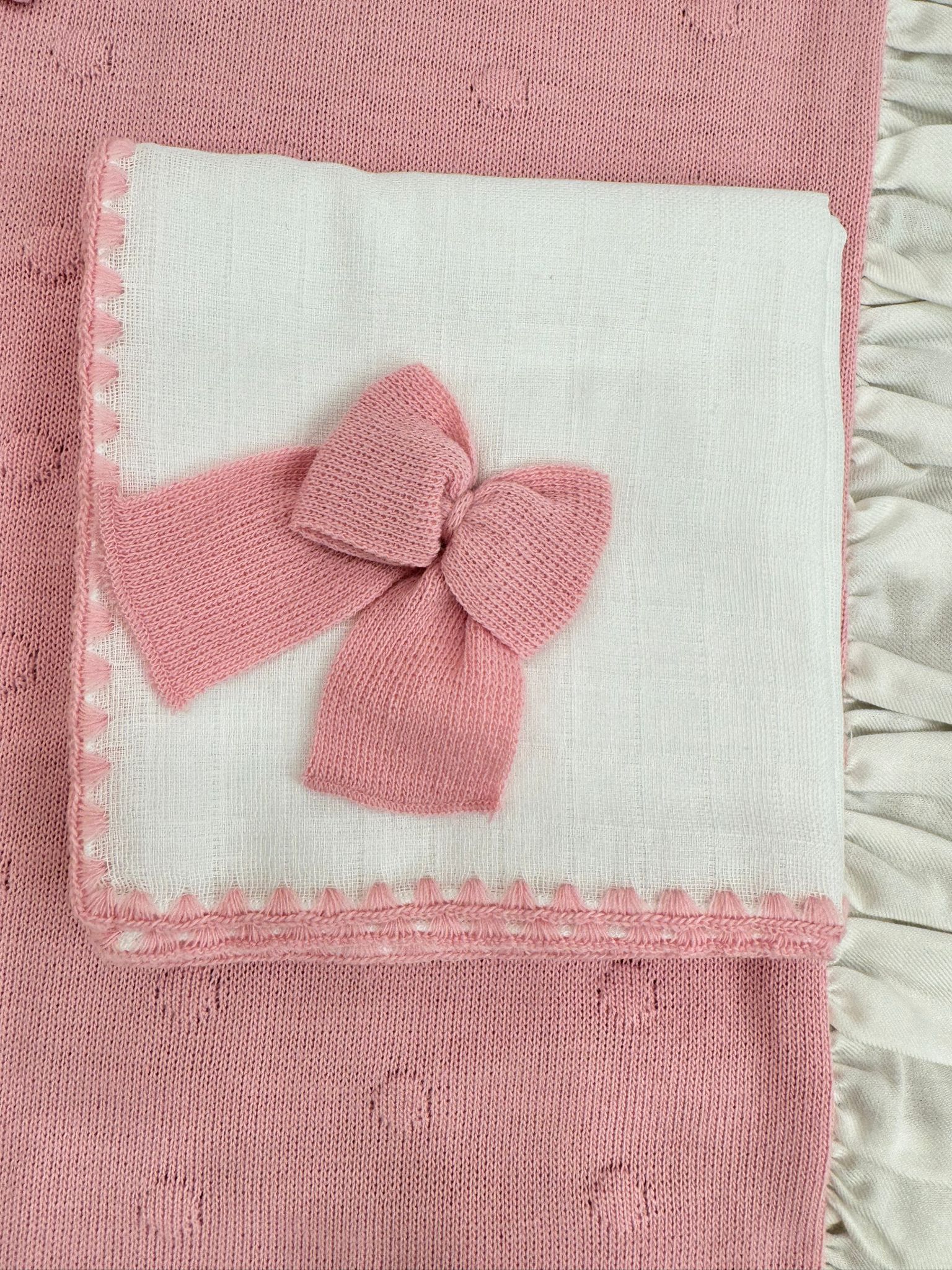 set nascita rosa, corredino neonato, abbigliamento neonato, set con fiocchi, comfort e stile, Belli e Monelli,Uscita Clinica