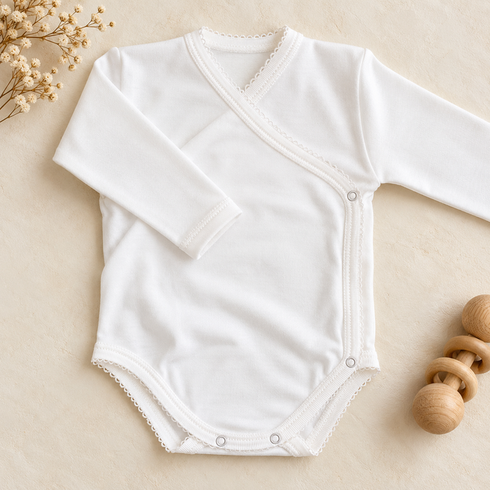 Body neonato panna unisex antipanico in caldo cotone