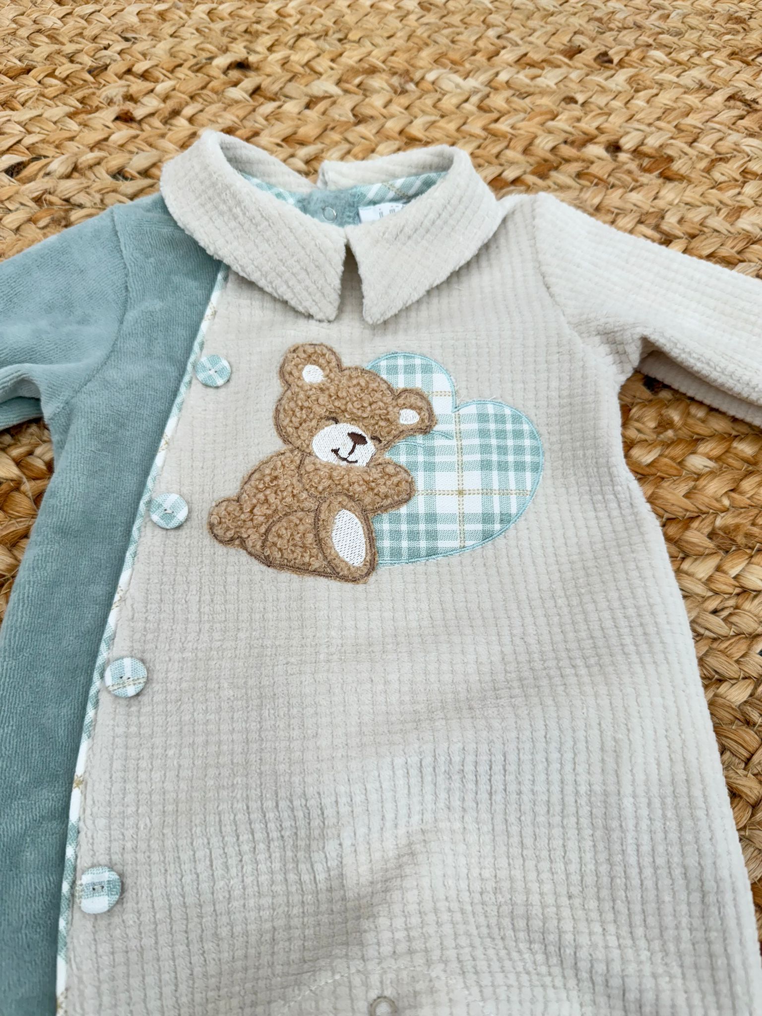 tutina Teddy Love, abbigliamento neonato, moda neonato, set primi mesi, corredino neonato, comfort e stile, Belli e Monelli,Uscita Clinica.