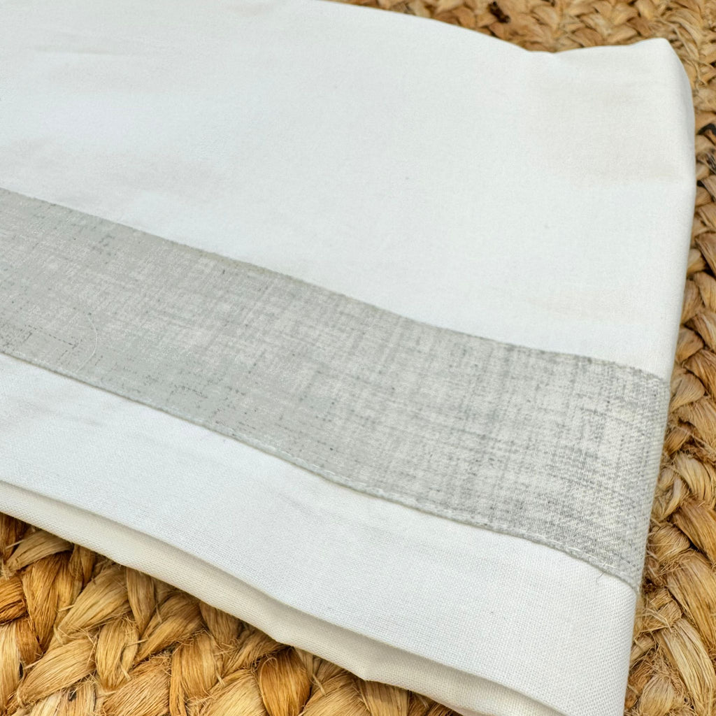 Lenzuola in cotone con dettaglio Grigio