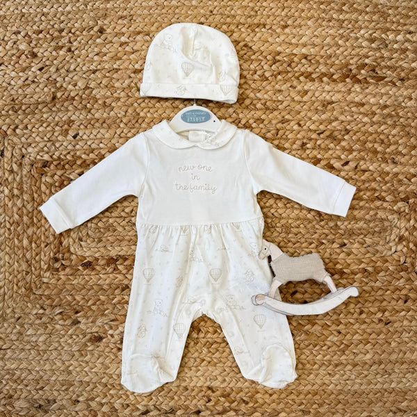 Tutina unisex con cappellino in cotone