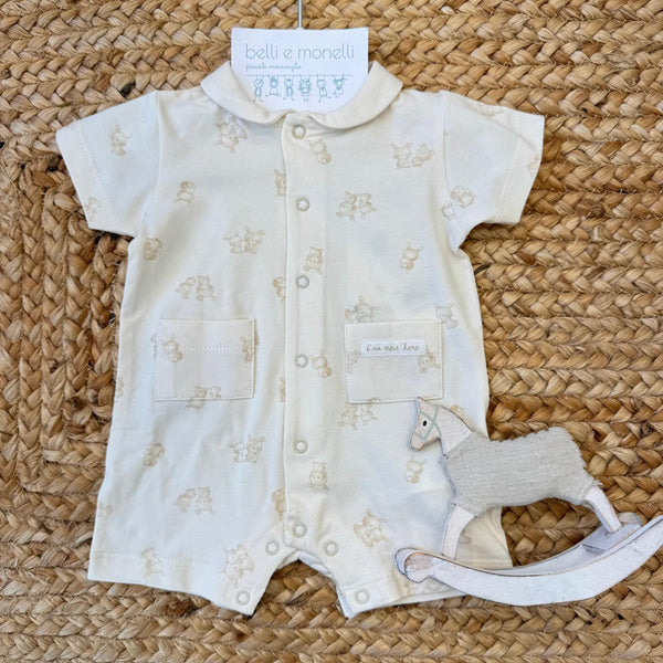 Pagliaccetto neonato unisex in cotone